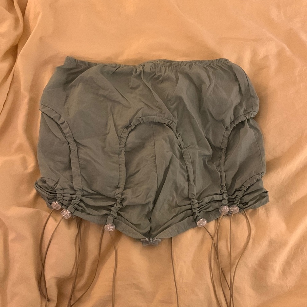 Cargo green mini skirt, size M
